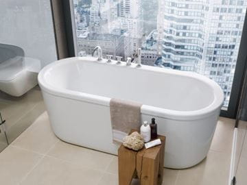 LAUFEN SOLUTIONS volně stojící vana 180x80 cm, s rámem a panelem, akrylát H2245120000001 Obrázek - fotka