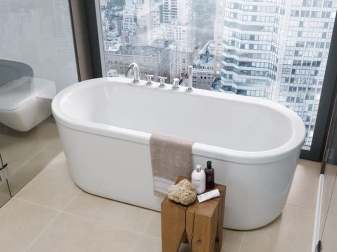 LAUFEN SOLUTIONS volně stojící vana 180x80 cm, s rámem a panelem, akrylát H2245120000001 Obrázek - fotka