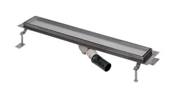 SANELA sprchový žlab 1150 mm, do prostoru, boční odtok DN 50, rošt pro vložení dlažby, nerez ocel