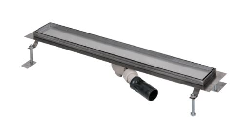 SANELA sprchový žlab 1150 mm, do prostoru, boční odtok DN 50, rošt pro vložení dlažby, nerez ocel SLKN 11 Obrázek - Hlavní obrázek
