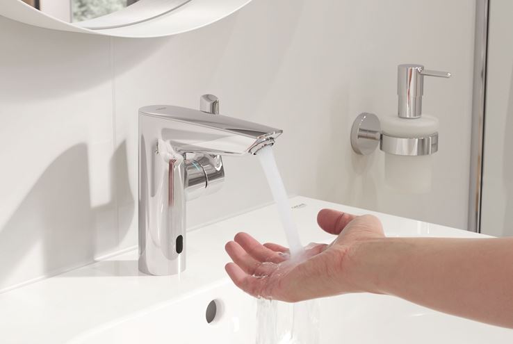 GROHE EUROSMART umyvadlová senzorové baterie, napájení z baterie, chrom 23975003 Obrázek - fotka
