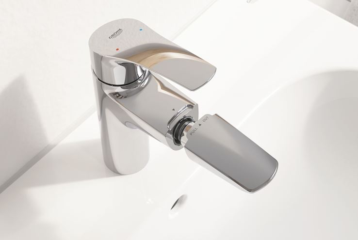 GROHE EUROSMART umyvadlová stojánková baterie, s vytahovací sprškou a odtokovou soupravou, chrom 23976003 Obrázek - fotka