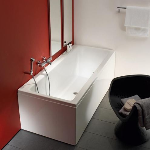 LAUFEN PRO rohová vana 180x80 cm, s konstrukcí a L-panelem levým, akrylát H2329550000001 Obrázek - fotka