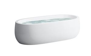 LAUFEN ILBAGNOALESSI ONE volně stojící vana 183x87 cm, pro 2 osoby, senzorové ovládání, LED osvětlení, solid surface