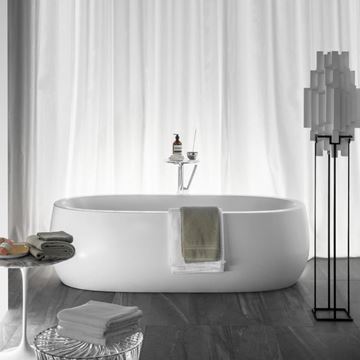 LAUFEN ILBAGNOALESSI ONE volně stojící vana 183x87 cm, pro 2 osoby, senzorové ovládání, LED osvětlení, solid surface H2459720006151 Obrázek - fotka