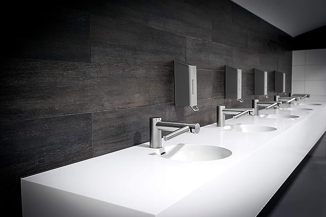 DYSON AIRBLADE WASH & DRY umyvadlová senzorová baterie, s vysoušečem rukou, napájení ze sítě, nerez 24526501 Obrázek - fotka