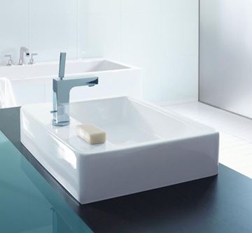 DURAVIT VERO umyvadlo na desku 59,5 cm, s otvorem pro baterii a přepadem, broušené 0452600000 Obrázek - fotka