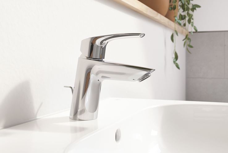 GROHE EUROSMART umyvadlová stojánková baterie, s odtokovou soupravou, Water Saving, chrom 23965003 Obrázek - fotka