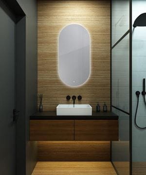 AMIRRO AMBIENTE OVAL zrcadlo 100x50 cm, reverzibilní, s osvětlení, se senzorem 411-286 Obrázek - fotka