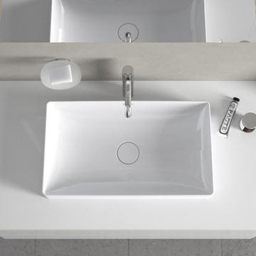 DURAVIT DURASQUARE umyvadlo 60 cm, bez přepadu 2355600000 Obrázek - fotka