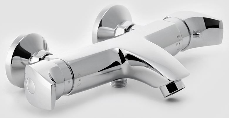 NOVASERVIS METALIA 57 vanová nástěnná termostatická baterie, s přepínačem, chrom 57920/1,0 Obrázek - fotka