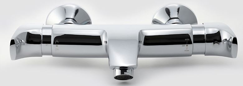 NOVASERVIS METALIA 57 vanová nástěnná termostatická baterie, s přepínačem, chrom 57920/1,0 Obrázek - fotka