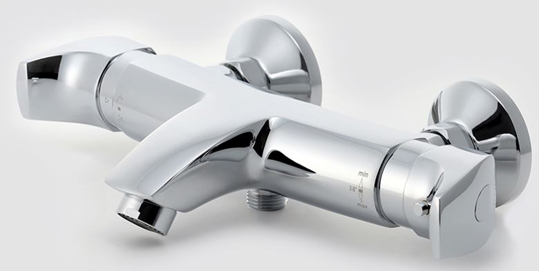 NOVASERVIS METALIA 57 vanová nástěnná termostatická baterie, s přepínačem, chrom 57920/1,0 Obrázek - fotka
