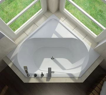 DURAVIT D-CODE rohová vana 140x140 cm, pro 2 osoby, bez nožiček, akrylát 700137000000000 Obrázek - fotka