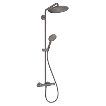HANSGROHE CROMA SELECT S SHOWERPIPE 280 sprchový set s termostatickou baterií, horní sprcha, ruční sprcha se 3 proudy, tyč, hadice, EcoSmart, kartáčovaný černý chrom
