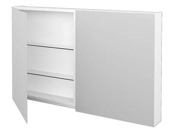 DŘEVOJAS PREMIUM GA2E 120 zrcadlová skříňka 120x73,9x13,8 cm, s el. zásuvkou, lamino, lesklá bílá 49228 Obrázek - fotka