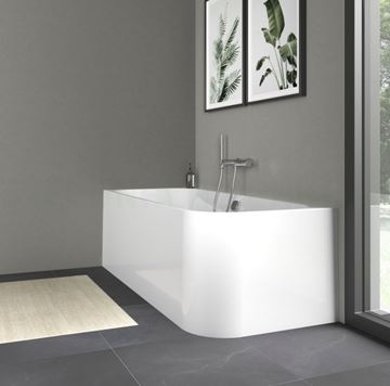 DURAVIT HAPPY D.2 rohová vana 180x80 cm, pro 2 osoby, s panelem a nožičkami, akrylát 700316000000000 Obrázek - fotka
