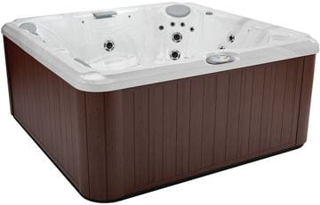 JACUZZI J-235 vířivka 213,5x213,5 cm, pro 6 osob, 35 trysek, s termokrytem, s osvětlením, platinum/roasted chestnut