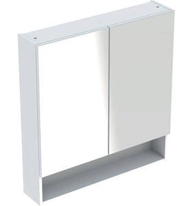 GEBERIT SELNOVA SQUARE zrcadlová skříňka 78,8x85x17,5 cm, dřevotříska, vysoce lesklá bílá