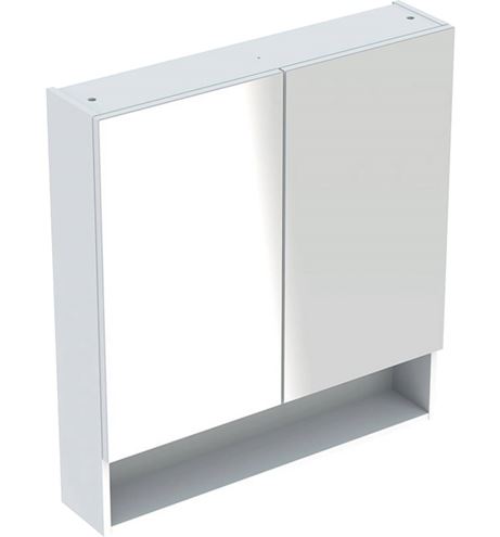 GEBERIT SELNOVA SQUARE zrcadlová skříňka 78,8x85x17,5 cm, dřevotříska, vysoce lesklá bílá 501.268.00.1 Obrázek - Hlavní obrázek