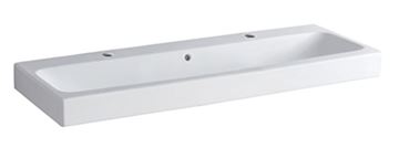 GEBERIT ICON umyvadlo 120 cm, se 2 otvory pro baterie a přepadem