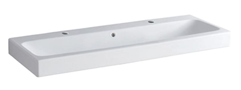 GEBERIT ICON umyvadlo 120 cm, se 2 otvory pro baterie a přepadem 124020000 Obrázek - Hlavní obrázek
