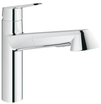 GROHE EURODISC COSMOPOLITAN dřezová baterie, s vytahovací sprškou, chrom