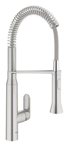 GROHE K7 dřezová baterie, s flexi ramínkem a sprškou, supersteel 31379DC0 Obrázek - Hlavní obrázek