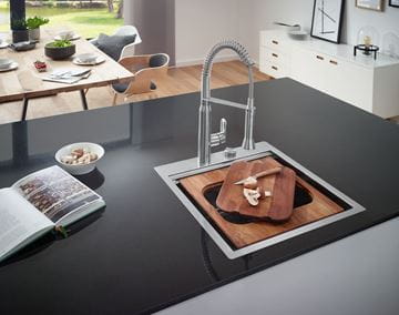 GROHE K7 dřezová baterie, s flexi ramínkem a sprškou, supersteel 31379DC0 Obrázek - fotka