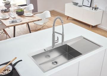 GROHE K7 dřezová baterie, s flexi ramínkem a sprškou, supersteel 31379DC0 Obrázek - fotka