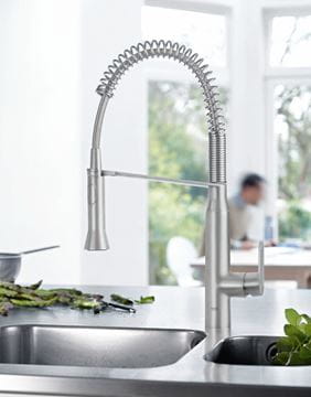 GROHE K7 dřezová baterie, s flexi ramínkem a sprškou, supersteel 31379DC0 Obrázek - fotka