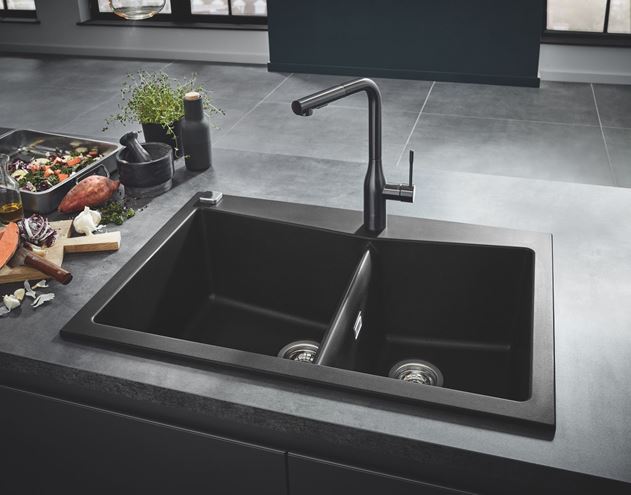GROHE ESSENCE NEW dřezová baterie, kartáčovaný hard graphite 30269AL0 Obrázek - fotka