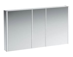 LAUFEN FRAME 25 zrcadlová skříňka 130x75x15 cm, osvětlení, s vypínačem a el. zásuvkou, hliník, zrcadlo