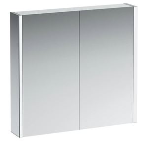 LAUFEN FRAME 25 zrcadlová skříňka 80x75x15 cm, osvětlení, hliník, zrcadlo