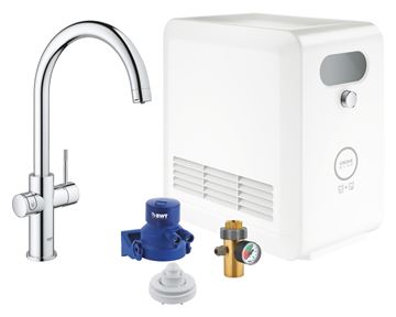 GROHE BLUE PROFESSIONAL dřezové elektronická baterie, s filtračním a chladícím zařízením, Bluetooth, napájení ze sítě, chrom