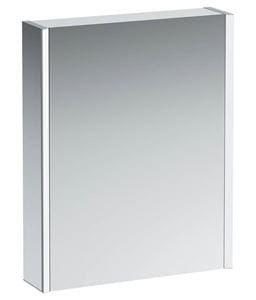 LAUFEN FRAME 25 zrcadlová skříňka 60x75x15 cm, osvětlení, s vypínačem a el. zásuvkou, panty vlevo, hliník, zrcadlo