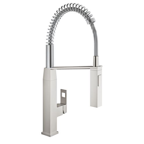 GROHE EUROCUBE dřezová baterie, s flexi ramínkem a sprškou, supersteel 31395DC0 Obrázek - Hlavní obrázek