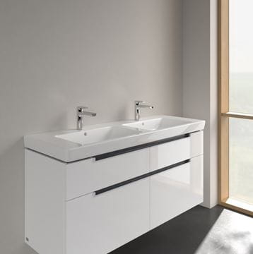 VILLEROY & BOCH SUBWAY 2.0 dvojumyvadlo 130 cm, se 2 otvory pro baterie a přepadem, alpská bílá 7175D001 Obrázek - fotka