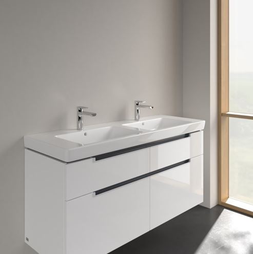 VILLEROY & BOCH SUBWAY 2.0 dvojumyvadlo 130 cm, se 2 otvory pro baterie a přepadem, alpská bílá 7175D001 Obrázek - fotka