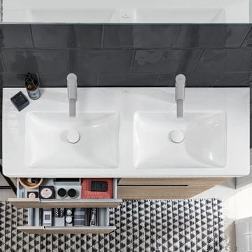 VILLEROY & BOCH SUBWAY 2.0 dvojumyvadlo 130 cm, se 2 otvory pro baterie a přepadem, alpská bílá 7175D001 Obrázek - fotka