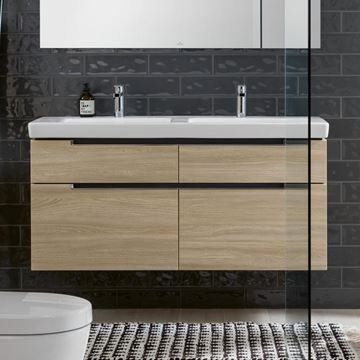 VILLEROY & BOCH SUBWAY 2.0 dvojumyvadlo 130 cm, se 2 otvory pro baterie a přepadem, alpská bílá 7175D001 Obrázek - fotka