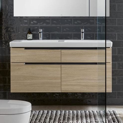 VILLEROY & BOCH SUBWAY 2.0 dvojumyvadlo 130 cm, se 2 otvory pro baterie a přepadem, CeramicPlus, alpská bílá 7175D0R1 Obrázek - fotka
