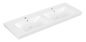 VILLEROY & BOCH SUBWAY 2.0 dvojumyvadlo 130 cm, se 2 otvory pro baterie a přepadem, CeramicPlus, alpská bílá