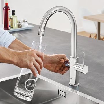 GROHE BLUE HOME dřezová elektronická baterie, s filtračním a chladícím zařízením, Bluetooth, napájení ze sítě, chrom 31455001 Obrázek - fotka