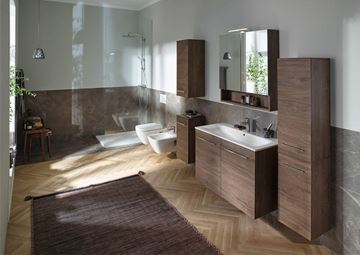GEBERIT SELNOVA SQUARE zrcadlová skříňka 78,8x85x17,5 cm, dřevotříska, ořech hickory 501.270.00.1 Obrázek - fotka