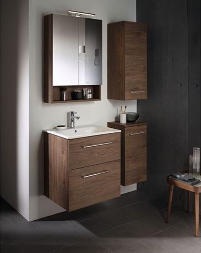 GEBERIT SELNOVA SQUARE zrcadlová skříňka 78,8x85x17,5 cm, dřevotříska, ořech hickory 501.270.00.1 Obrázek - fotka