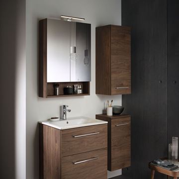 GEBERIT SELNOVA SQUARE zrcadlová skříňka 78,8x85x17,5 cm, dřevotříska, světlý ořech hickory 501.271.00.1 Obrázek - fotka