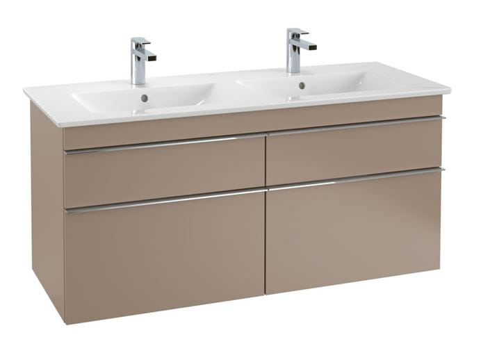 VILLEROY & BOCH VENTICELLO dvojumyvadlo 130 cm, se 2 otvory pro baterie a přepadem, alpská bílá 4111DL01 Obrázek - fotka