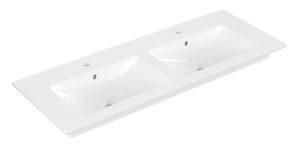 VILLEROY & BOCH VENTICELLO dvojumyvadlo 130 cm, se 2 otvory pro baterie a přepadem, alpská bílá