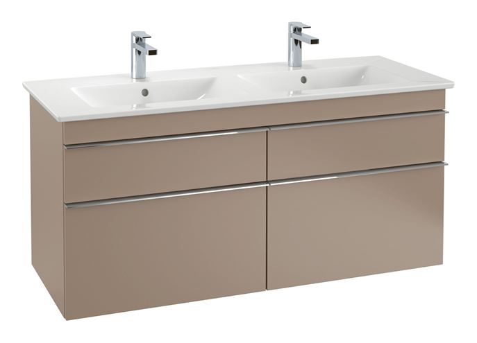 VILLEROY & BOCH VERITY LINE dvojumyvadlo 130 cm, se 2 otvory pro baterie a přepadem, alpská bílá 4A11DL01 Obrázek - fotka